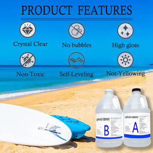 서핑 보드에 대한 도매 2:1 두 구성 요소 하드 타입 크리스탈 클리어 에폭시 수지 - Product Image 3