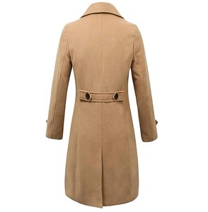 Cappotto Lungo da <span class=keywords><strong>Uomo</strong></span> a <span class=keywords><strong>Doppiopetto</strong></span> Tinta Unita Autunno e Inverno Casual e alla Moda - Product Image 2