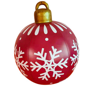 Inflatable Christmas Ornaments 60cm Outdoor Holiday Decorations PVC Balloon Balls Festive Yard Decoration - Product Image 5