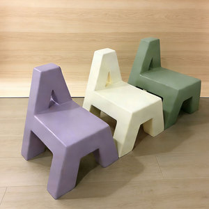 GRC Custom Irregular Stone Chair Single alphabet chair Shaped <b>Seat</b> for Outdoor Park Mall Public Space Decorative Leisure Stool - Product Image 3
