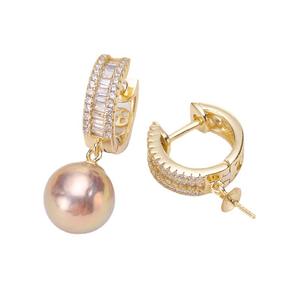 Accessoires en argent S925 pour la création de bijoux, magnifiques boucles d'oreilles en argent avec perles rondes de 9 à 13 mm, support vide pour boucles d'oreilles en cristal 20696 - Product Image 3