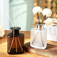 Diffuseur de parfum de luxe en verre dépoli 100ml 200ml – Bouteille de diffuseur d'huiles parfumées pour assainisseur d'air domestique