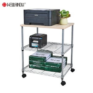 Carrello Porta Stampante a 3 Ripiani Regolabile, Supporto per Macchina da Scrivania, Carrello Multiuso di Qualità - Product Image 4