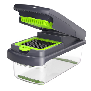 Cortador de Verduras Multifuncional de 12 Piezas, Rebanador de Frutas, Verduras y Cebollas con Contenedor, Manual - Product Image 3