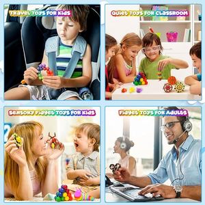 ชุดของเล่นเสริมพัฒนาการ TOYSRUNNER ของเล่นลดความเครียดแบบเงียบ ของเล่นฟิดเจ็ต ทนทาน ปลอดภัย ผลิตจากพลาสติกปลอดสารพิษ ได้รับการรับรองจาก CPSC สำหรับเด็กอายุ 8-13 ปีขึ้นไป - Product Image 5