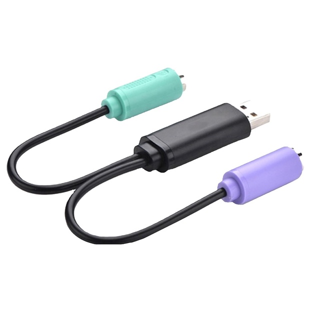 PS/2 Keyboard/Mouse to USB Converter Adapter, Black