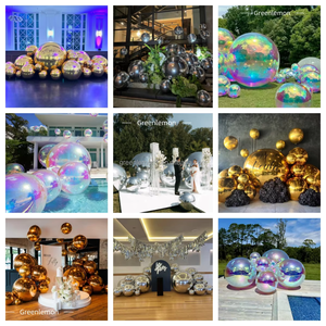 Boule miroir gonflable personnalisée, lumière PVC, ballon publicitaire imperméable, impression UV, 8-10 pieds pour mariage, fête, <span class=keywords><strong>camping</strong></span> DLGZG - Product Image 4