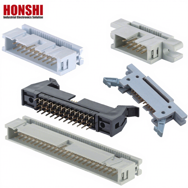 2.54mm Pitch Grey Idc Socket Connector 10/14/16/20/26/34/40/50/64 Pin Crimp Row Line Type Box Header