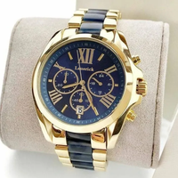 Montre de couple chronographe minimaliste de luxe MKOriginals de haute qualité, à quartz, avec aiguilles en cristal et design pièce de monnaie, résistante à l'eau 30M