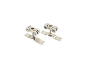 <span class=keywords><strong>Chariot</strong></span> suspendu à double roue en acier, <span class=keywords><strong>rail</strong></span> coulissant argenté, quatre roulettes, <span class=keywords><strong>rail</strong></span> de <span class=keywords><strong>porte</strong></span> de grange suspendu - Product Image 6