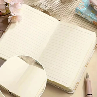 Cahier de notes A5 créatif pour étudiants, style rétro, broderie de fleurs artistiques, nouveau design, couverture rigide en tissu