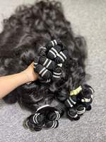 Extensions de cheveux naturels vietnamiens doublement étirés, style bouclé birman de qualité supérieure, coupés d'un seul donneur, prix compétitif