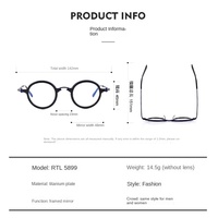 Monture de lunettes de vue rétro tendance 100% fabriquée à la main au Japon, ultra légère en acétate, unisexe, italienne