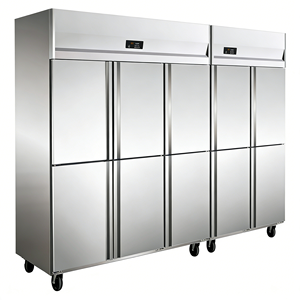 Commercial Kitchen Fridge Upright Refrigerator Restaurants Use Dual Temperature Four Door Stainless Steel Construction a - Product Image 3