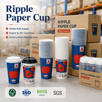 Vaso de Papel Kraft para Café, Té Helado, Jugos y Bebidas para Llevar, Extra Moderno, Exquisito, Certificado para Uso Alimentario, Libre de BPA, No Tóxico