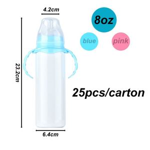 Biberon isotherme à double paroi en acier inoxydable de 240 ml (8 oz) pour bébé, blanc, vierge, pour sublimation, idéal pour le bricolage, expédié depuis notre entrepôt aux États-Unis - Product Image 4