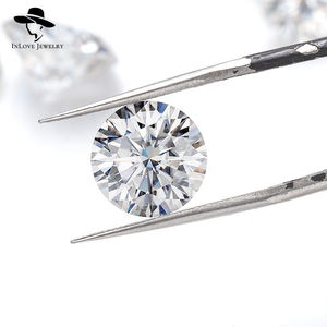 GRA認定VVSダイヤモンドストーン卸売ラウンドシェイプ宝石ルーズモアッサナイトbyカラット - Product Image 2