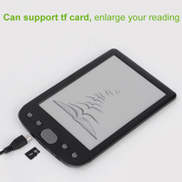 Lector de Libros Electrónicos BK-6025 de 6 Pulgadas con Pantalla E-INK, Retroiluminación Ajustable, Resolución de 600x800, PDF/DOC/TXT/Inglés/Turco Incluidos, 8 GB de Almacenamiento