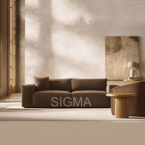 Indoor Living Room Furniture Set, Solid <strong>Wood</strong> <strong>Frame</strong> Fabric Sectional <strong>Sofa</strong> with Coffee Table - Product Image 4