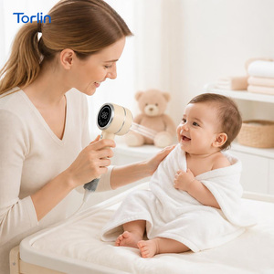 Sèche-cheveux Torlin 110000 tr/min à faible bruit, détection infrarouge 4 températures, portée 200 m, ions négatifs, 1440 W, pour bébés, enfants, hôtels et extérieur - Product Image 5
