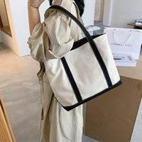 LOGO personnalisé imprimable expédition grand sac de plage en toile avec initiales personnalisées sac fourre-tout monogramme cadeau pour femmes