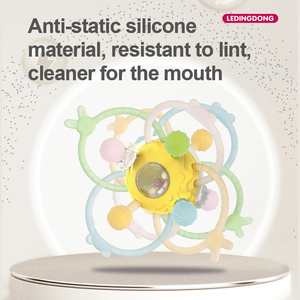 Venta directa de fábrica Bebé Montessori Juguetes sensoriales Bebé Dentición Masticar Juguete Recién nacido Pequeña Bola de <span class=keywords><strong>mordedor</strong></span> de silicona - Product Image 3