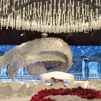 Lustre Décoration de fête de mariage Cristal de mariage Goutte d'eau Cristal Décoration d'éclairage de plafond