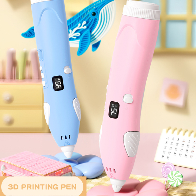 Lucky Toys Educational 3D Pen Toys Three-Dimensional Painting Toys with Electric Screen for Kids