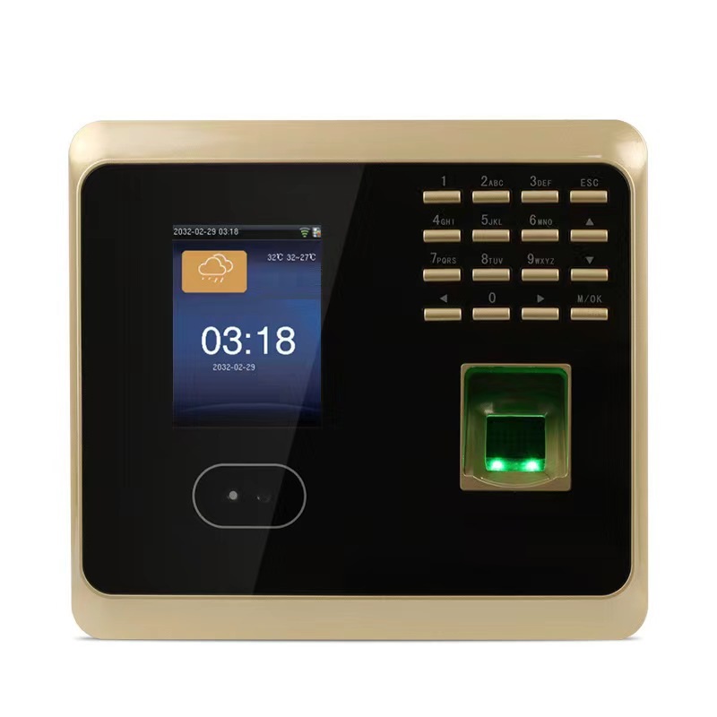 High-quality English Easy-operated Time Clock Face Fingerprint Password Time and Attendance UF100