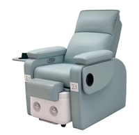 Fauteuil de massage électrique pour pédicure, salon de beauté, canapé de pédicure, lit de bain de pieds inclinable avec système de jets sans tuyauterie et bain à remous