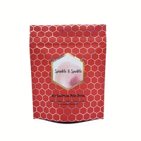 Sacs en plastique LDPE scellables avec impression de logo personnalisé, doublure en aluminium, Doypack holographique, pochette autoportante pour emballage de bombes de bain