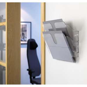 DURABLE - 1709014400 Flexiplus 2 A4 expositor de pared horizontal, tamaño A4, 2 compartimentos, 340x250x100mm - Product Image 3