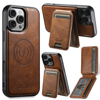 Coque de téléphone SUTENI pour iPhone 18 Pro Max avec chargement sans fil, support magnétique pour cartes, cadre photo, en similicuir, compatible 17 16Plus 15 14 13