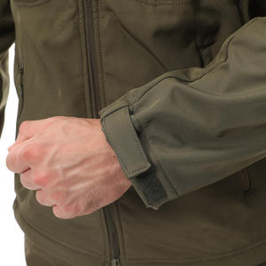 เสื้อแจ็คเก็ตบุผ้า<span class=keywords><strong>น</strong></span>วมสำหรับผู้ชาย ฤดูใบไม้ร่วง อุ่นสบาย ซิปแบบ Softshell สีพื้น ย้อมสีแบบ Bonded คอตั้ง รับผลิตแบบ OEM - Product Image 6