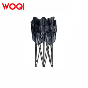 Fauteuil de camping double pliable Woqi, pour extérieur et jardin, portable, avec structure en aluminium et tissu Oxford noir - Product Image 2