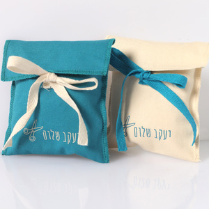 Cotton Canvas Envelope Pouch Recyclable Jewelry Packaging Bags Underwear Clothing Shoes <b>Socks</b> <b>Cream</b> Teal Dust Sack Tie Closure - Product Image 5