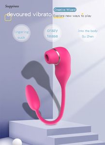 Nieuwe Stijl Dual Head <span class=keywords><strong>Vagina</strong></span> Vibrerende Zuigorgasme Springen Eieren Tepel Likken Clitoris Zuigende Vibrator Met Tong - Product Image 2