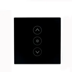 Smart Dimmer Light Control Wall Switch 220V Led Light Dimmer Switch WIFI 2.4GHZ Tempered Glass 2 Years Black @100000times CN;GUA