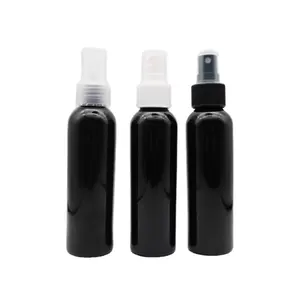 120 مللي الجملة الرخيصة أسود الحيوانات الأليفة زجاجة رذاذ بلاستيكية مع بخاخة برأس تعمل بالضغط