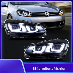 Faros LED Modificados de 12V para Golf 6 2010-2014, Diseño Ojo de Demonio con Luz Fluida, 4600 Lúmenes, 6000K, Diseño Ojo de Demonio Mejorado - Product Image 2