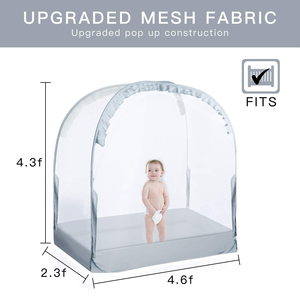 Elegante mosquitera cuadrada de satén con encaje para cuna de bebé, plegable, tipo tienda de campaña, para verano, protectora para dormitorio - Product Image 3