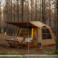 Carpa Inflable Explorers Leisure Cabin, Impermeable, de Oxford, para las Cuatro Estaciones, de Inicio Rápido, Portátil, con Gran Espacio, Equipo de Camping para Exteriores