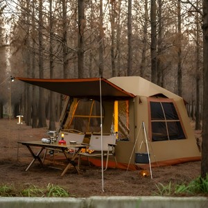 Tente gonflable Explorers Leisure Cabin, imperméable, Oxford, quatre saisons, installation rapide, grand espace, équipement de camping en plein air - Product Image 5