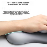 Tapis de souris ergonomique avec repose-poignet à mémoire de forme, support de poignet pour bureau, support de main pour clavier (pour femme)