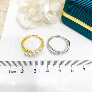 Anillo de Plata S925, Joyería Moderna para DIY con Incrustaciones para Cuentas de 3-6 mm y Soporte Vacío 10275, Accesorio - Product Image 4