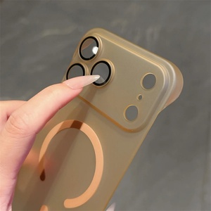 เคสโทรศัพท์แบบแม่เหล็กบางเฉียบไร้สายสำหรับ iPhone 16 ProMax 15 14 Plus 13 Pro 12 16 Plus พร้อมฟิล์มป้องกันกล้อง - Product Image 3