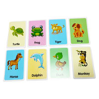 Cartes mémoire en papier écologiques avec logo personnalisé, jeu éducatif pour enfants, jeu familial, cadeaux, 500 pièces, vente en gros
