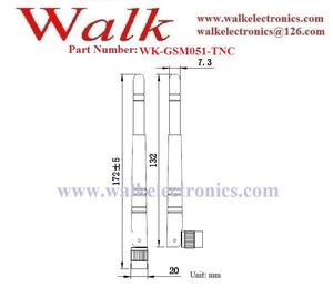 Coude TNC Mâle <span class=keywords><strong>Gsm</strong></span> 3g Antenne En Caoutchouc Pliable Omni Directionnelle Gprs Quad Band Stubby Antenne - Product Image 2