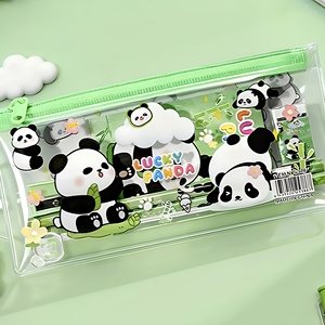Trousse à crayons en PVC à motif de dessin animé, très vendue, ensemble de papeterie, dinosaure, capybara, panda spatial, kit d'écriture pour enfants, cadeau de rentrée scolaire - Product Image 1