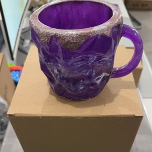 Taza de Café de Cristal Mineral Morado 12x10x10 cm 600g Resistente al Calor, Taza Novedosa para Regalos - Product Image 2